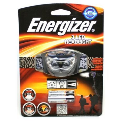 Налобный фонарь Energizer 3LED Headlight + 3xLR03 черный