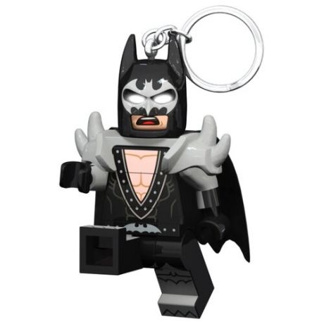 Брелок-фонарик LEGO Glam Rocker Batman LGL-KE103G, черный/серый