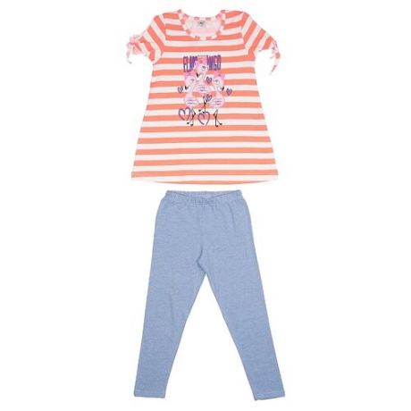 Комплект одежды RuZ Kids размер 110, голубой/коралловый