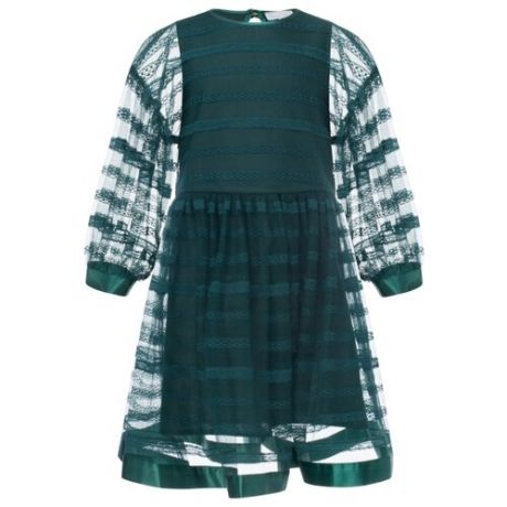 Платье Смена размер 140/68, зеленый