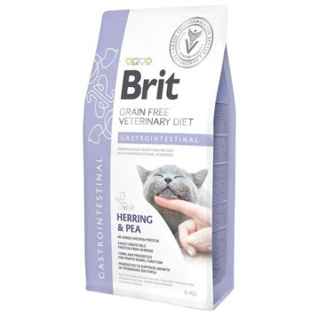 Корм для кошек Brit Veterinary Diet при проблемах с ЖКТ, беззерновой, с сельдью и с горошком 2 кг