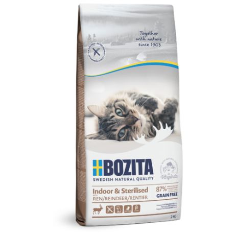 Корм для стерилизованных кошек Bozita беззерновой, с олениной 2 кг