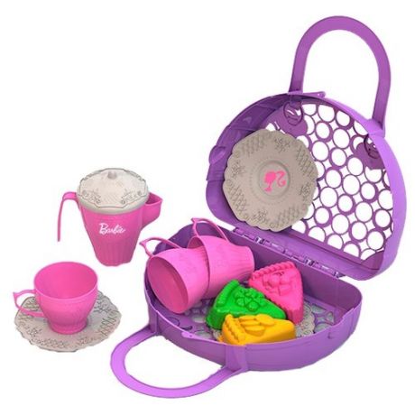 Набор продуктов с посудой Нордпласт Барби 431844 фиолетовый