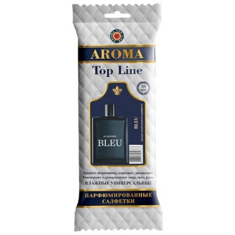 Влажные салфетки AROMA TOP LINE универсальные парфюмированные Bleu de Chanel №17 30 шт.