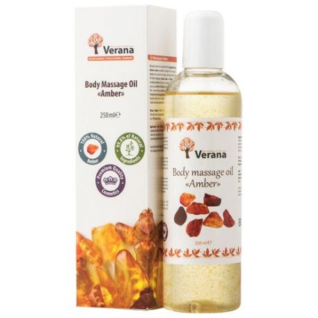 Масло для тела Verana Amber Body massage oil, бутылка, 250 мл