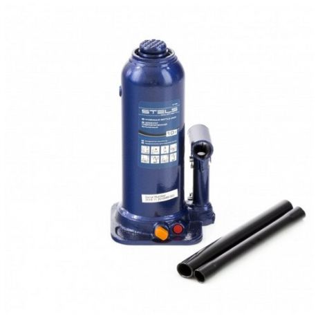 Домкрат бутылочный гидравлический Stels 51166 (10 т) синий