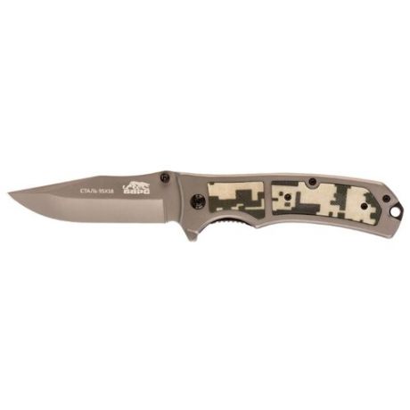 Нож складной БАРС 79204 серый/камуфляж