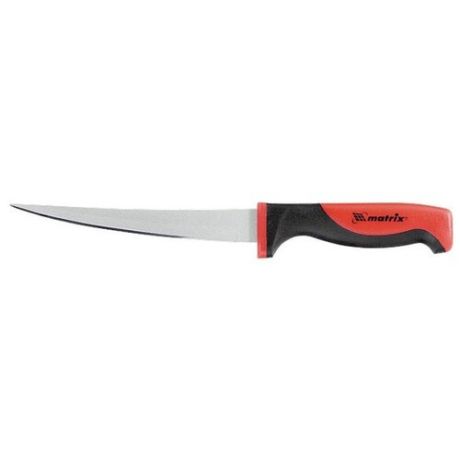 Matrix Нож поварской Silver teflon fillet 16 см черный/красный