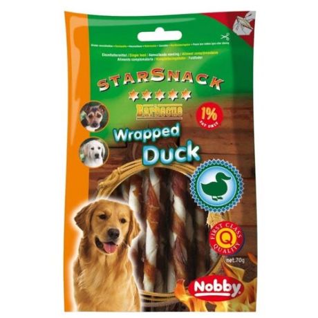 Лакомство для собак Nobby StarSnack Wrapped Duck, 70 г