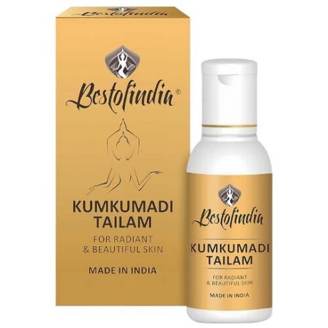 Масло для тела Bestofindia Kumkumadi Tailam сияние и красота кожи, массажное, бутылка, 50 мл
