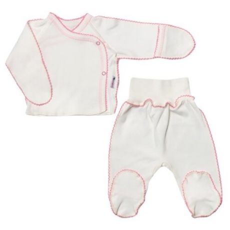 Комплект одежды Клякса размер 18-50, белый/розовый