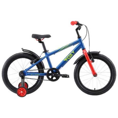 Детский велосипед STARK Foxy 18 (2019) синий/зеленый/красный (требует финальной сборки)