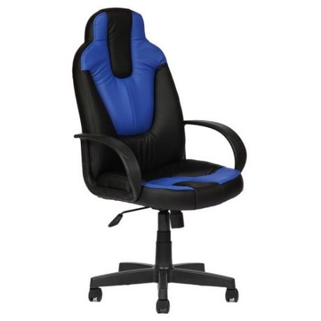 Компьютерное кресло TetChair Нео 1, обивка: искусственная кожа, цвет: черный/синий