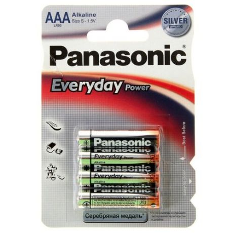 Батарейка Panasonic Everyday Power AAA/LR03 4 шт блистер