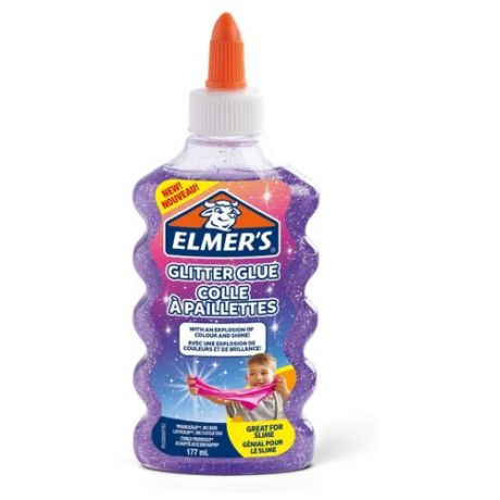 Elmer's Клей для декорирования Liquid Glitter Glue 177 мл фиолетовый