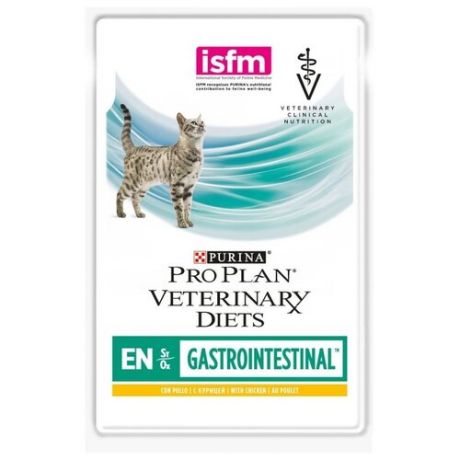 Корм для кошек Pro Plan Veterinary Diets (0.085 кг) 1 шт. Feline EN Gastrointestinal Chicken pouch