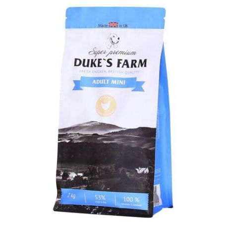 Сухой корм для собак DUKE'S FARM курица 2 кг (для мелких пород)