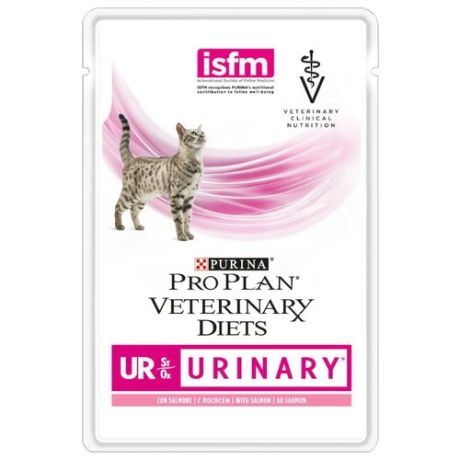 Корм для кошек Pro Plan Veterinary Diets (0.085 кг) 1 шт. Feline UR Urinary with Salmon pouch