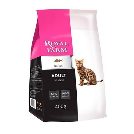 Корм для кошек Royal Farm (0.4 кг) Сухой корм для кошек Adult Salmon