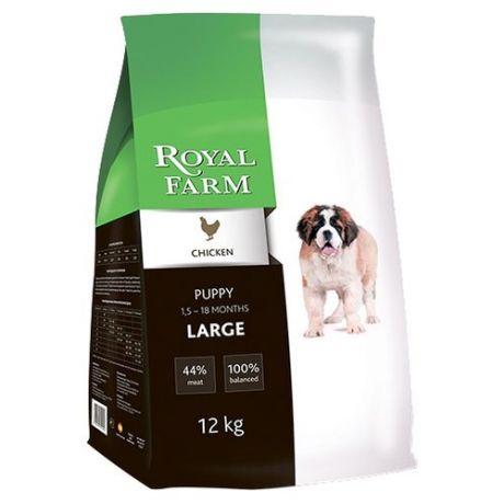Корм для собак Royal Farm (12 кг) Сухой корм для собак Puppy Large Chicken