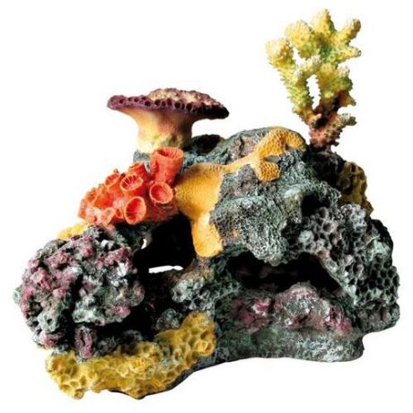 Грот TRIXIE Коралловый риф длина 32 см желтый/красный/серый