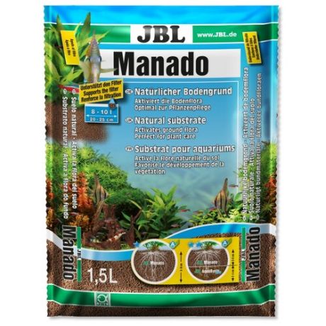 Грунт JBL Manado 1,5 л, 1.02 кг коричневый