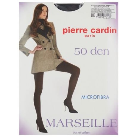 Колготки Pierre Cardin Marseille, Basic Line 50 den, размер III-M, fumo (серый)