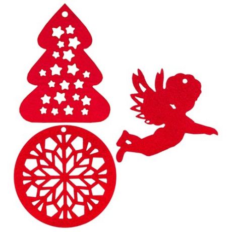Набор елочных игрушек Feltrica Рождество красный