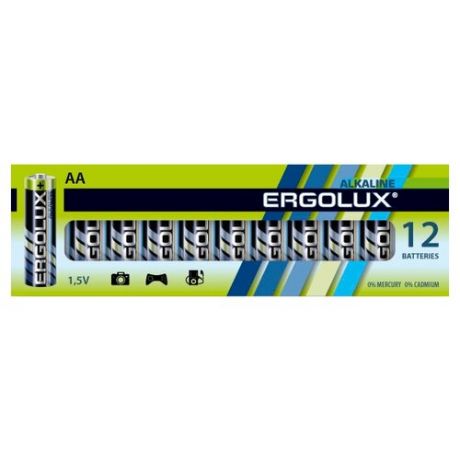 Батарейка Ergolux Alkaline AA 12 шт картон