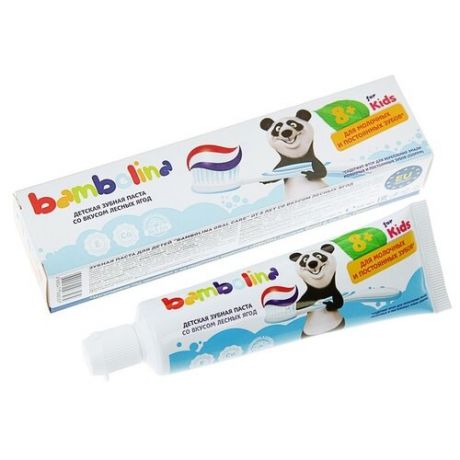 Зубная паста Bambolina для молочных и постоянных зубов 8+, 50 мл