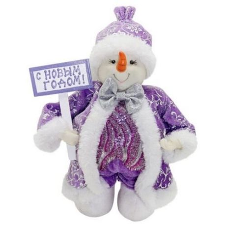Фигурка Новогодняя Сказка Снеговик 20 см (972436) фиолетовый