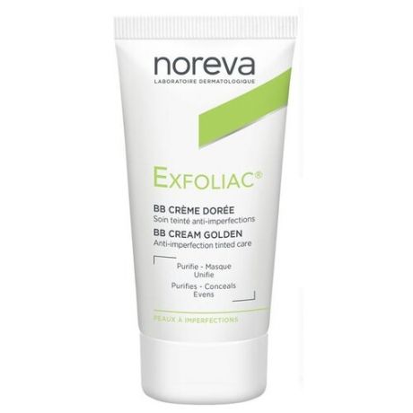 Noreva laboratories BB крем для проблемной кожи Exfoliac, 30 мл, оттенок: golden