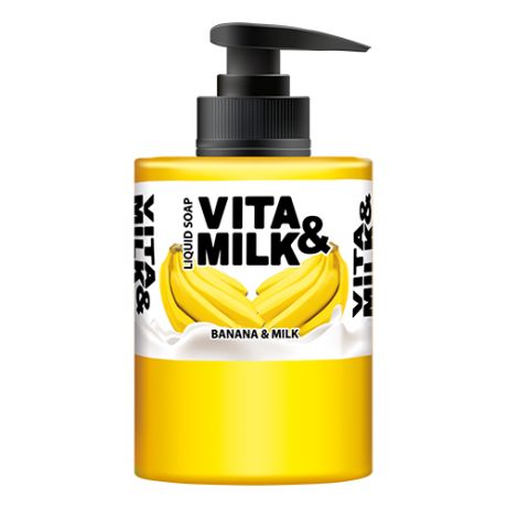 Мыло жидкое Vita & Milk банан и молоко, 300 мл