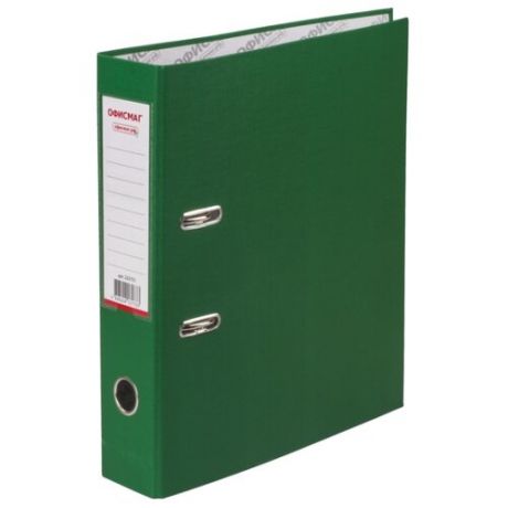 ОфисМаг Папка-регистратор с арочным механизмом А4, покрытие из ПВХ, 50 мм зеленый