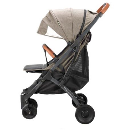Прогулочная коляска Yoya Plus Pro 2019 (сумка-чехол, подстак., дожд., москит., бампер, бамбук. коврик, ремешок на руку, накидка на ножки, крючок для сумок) бежевый/черная рама, цвет шасси: черный