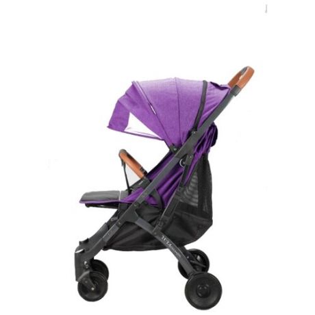 Прогулочная коляска Yoya Plus Pro 2019 (сумка-чехол, подстак., дожд., москит., бампер, бамбук. коврик, ремешок на руку, накидка на ножки, крючок для сумок) фиолетовый/черная рама, цвет шасси: черный