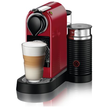Кофемашина Nespresso C123 CitizMilk красный