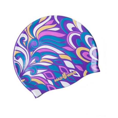 Шапочка для плавания MAD WAVE Rainbow фиолетовый