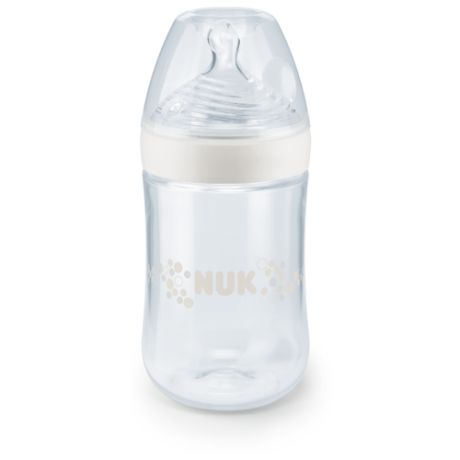 NUK Nature Sense бутылочка из полипропилена с соской из силикона, 260 мл с 6 мес., белый