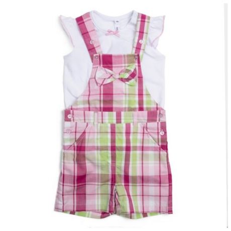 Комплект одежды playToday размер 98, белый/розовый