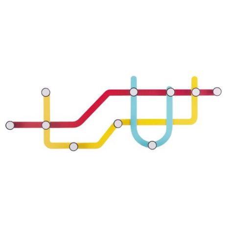 Вешалка Umbra Subway разноцветный