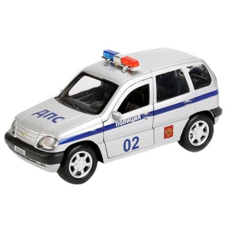 Внедорожник ТЕХНОПАРК Chevrolet Niva Полиция (CHEVY-NIVA-POLICE) 12 см белый