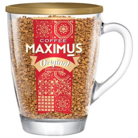 Кофе растворимый Maximus Original, стеклянная кружка, 70 г