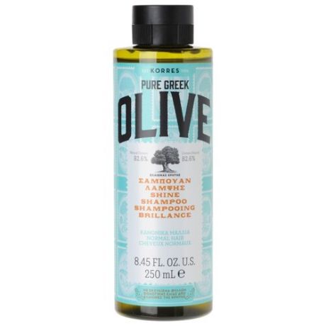 KORRES шампунь Pure Greek Olive придающий сияние для нормальных волос 250 мл