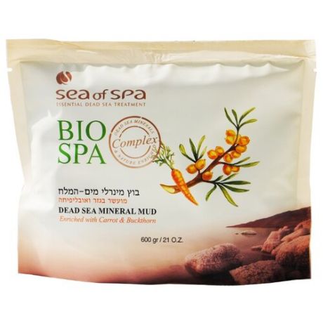 Грязь для тела BIO SPA с минералами Мертвого моря и растительными маслами моркови и облепихи, 600 г