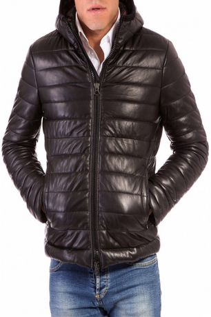 Leather jacket AD MILANO Куртки с капюшоном
