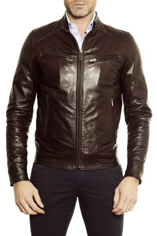 leather jacket AD MILANO leather jacket