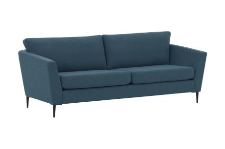Интерьерный диван Askona Zuber 3-местный, цвет бирюзовый