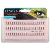 Limoni Individual Lashes - Пучки ресниц черные узелковые короткие