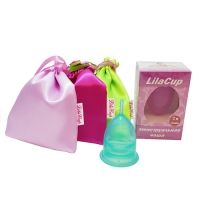 LilaCup - Чаша менструальная Атлас Премиум, изумрудная, размер L, 1 шт